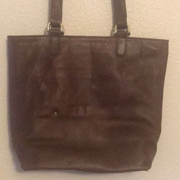 SAS MADE IN U.S.A CLASSIC VINTAGE LEATHER BROWN WOMEN BAG - Picture 6 of 10